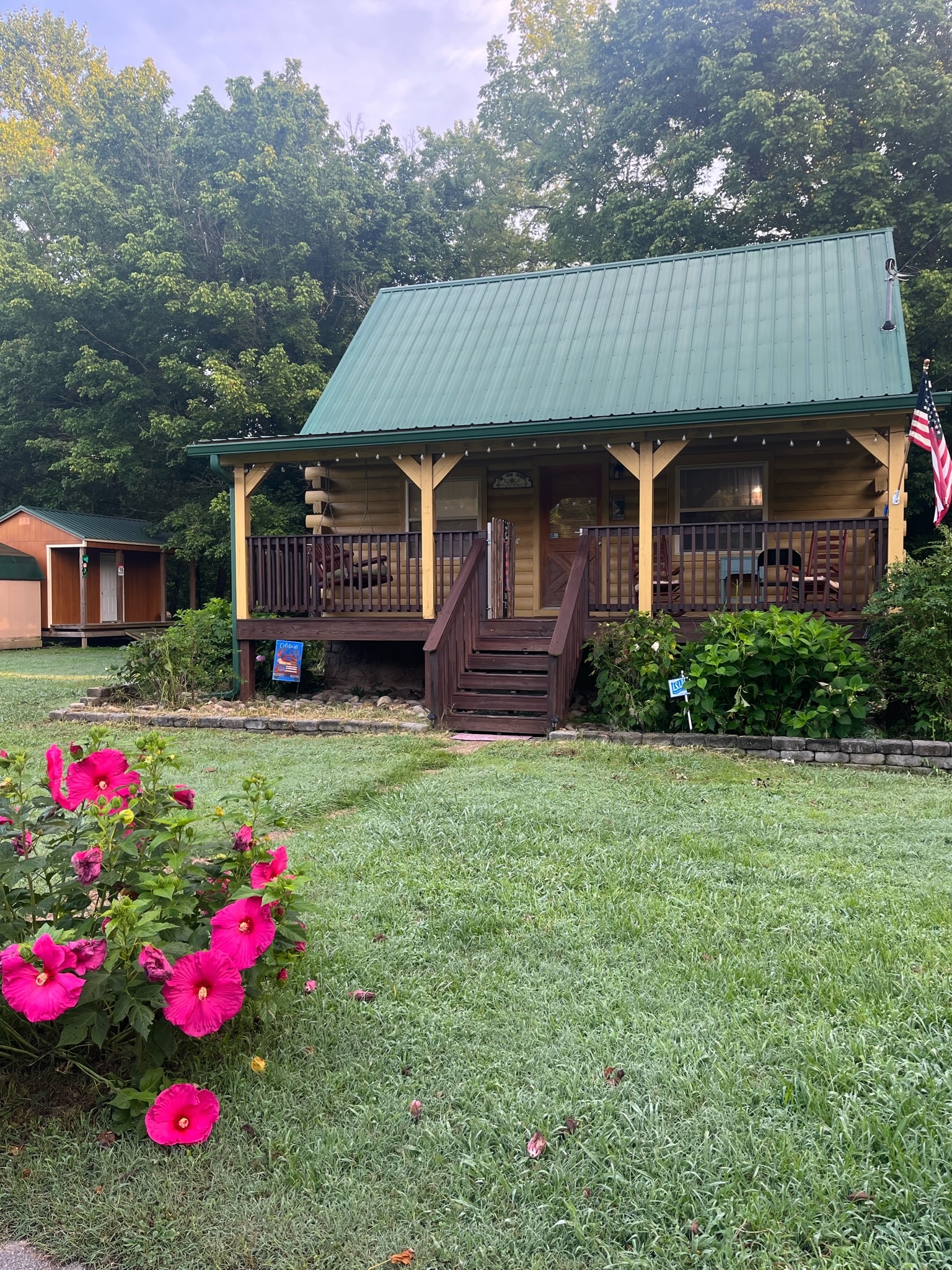 Yellow Cabin on the River